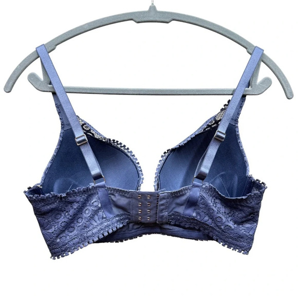{aerie} "Real Power Plunge" Lace Adjustable Strap Intimates Bralette Bra - Picture 2 of 4